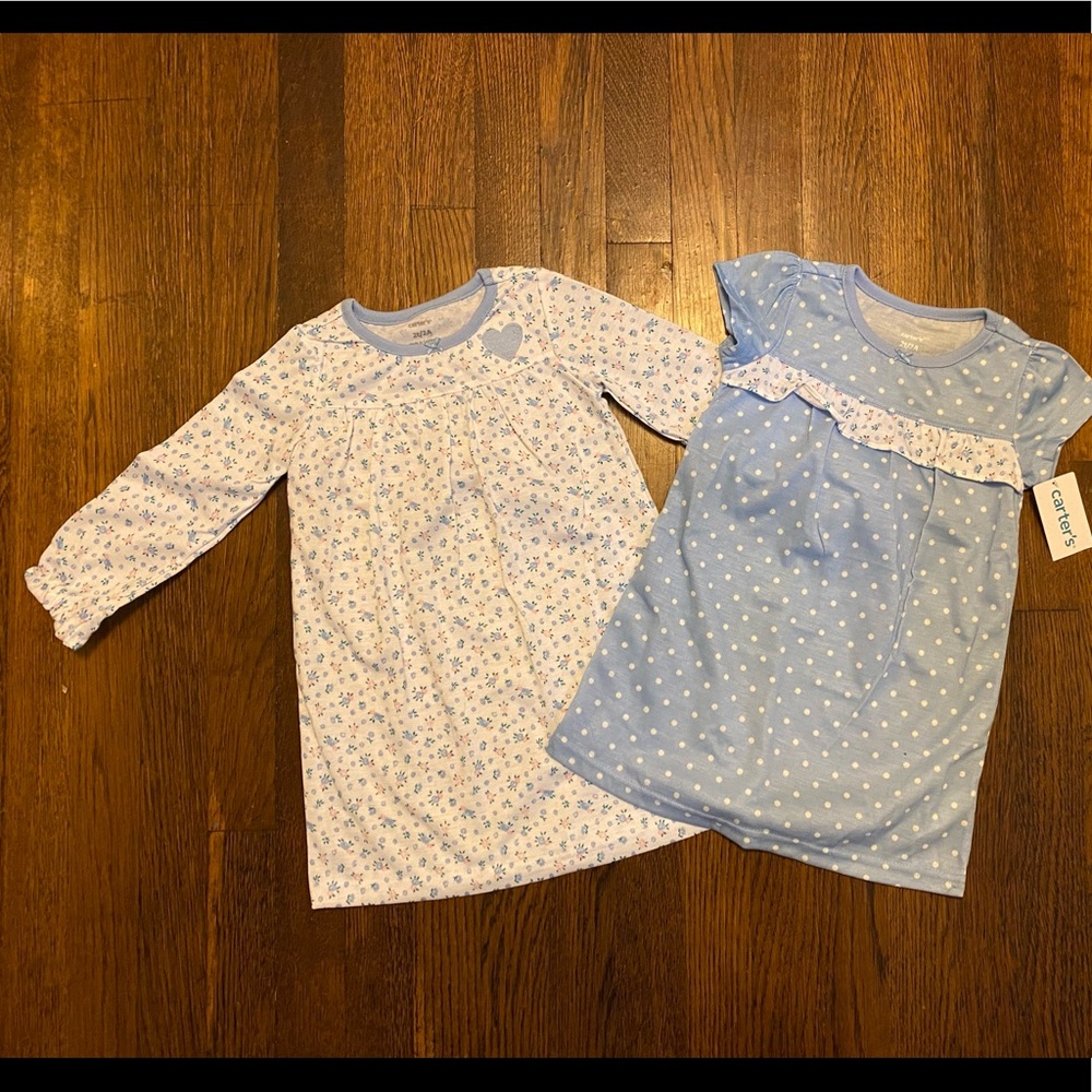 NWT Carter’s nightgowns 2 pack 2T